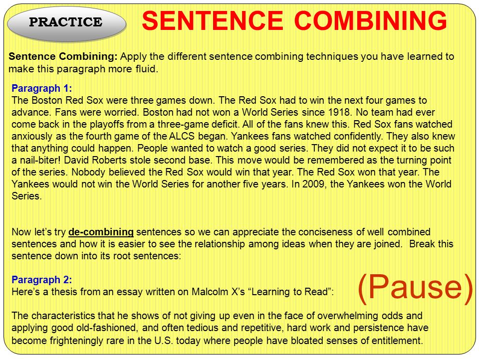 How to write complex sentences